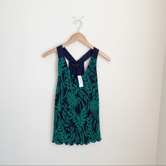 Banana Republic Tops - Banana Republic | NWT blue & green fern leaf top